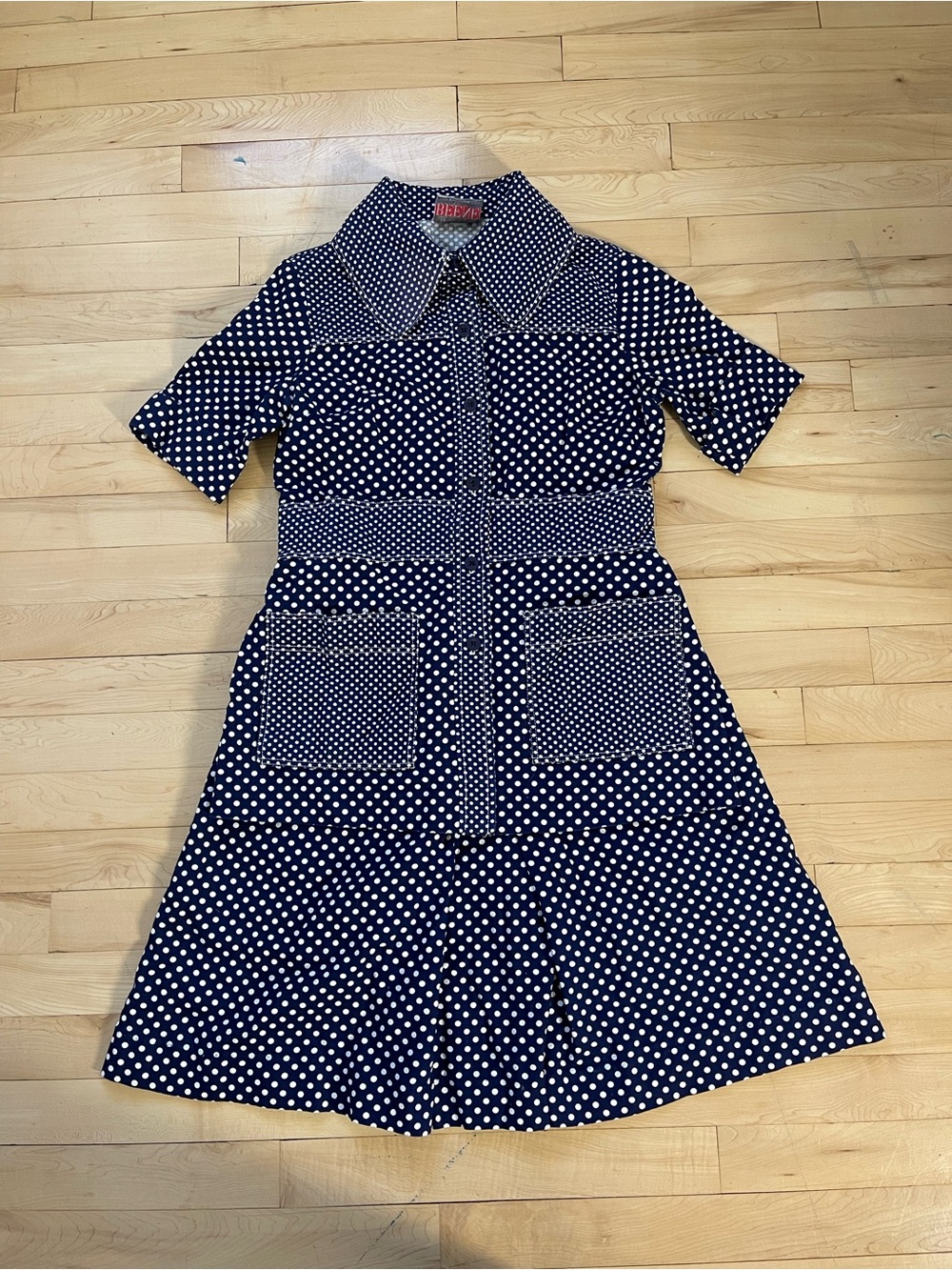 Vintage Geoffrey Beene Bag Polka dot Set